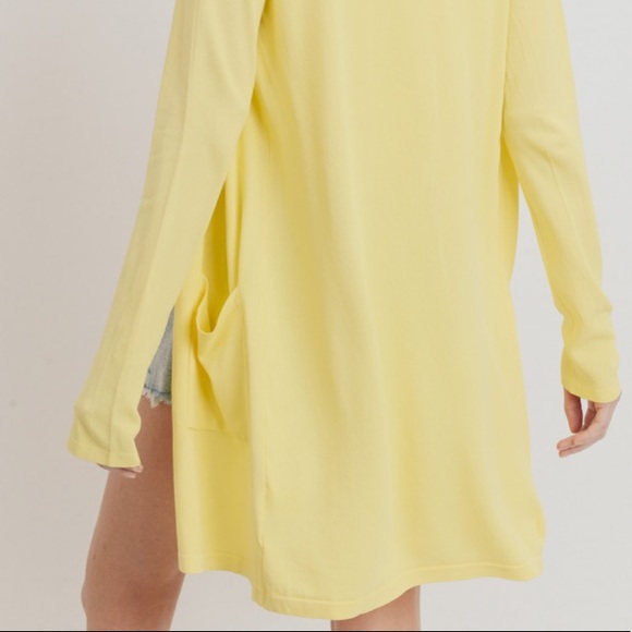❌DONATED❌Banana Yellow Soft Lightweight Knit Open Style Cardigan - Picture 3 of 13